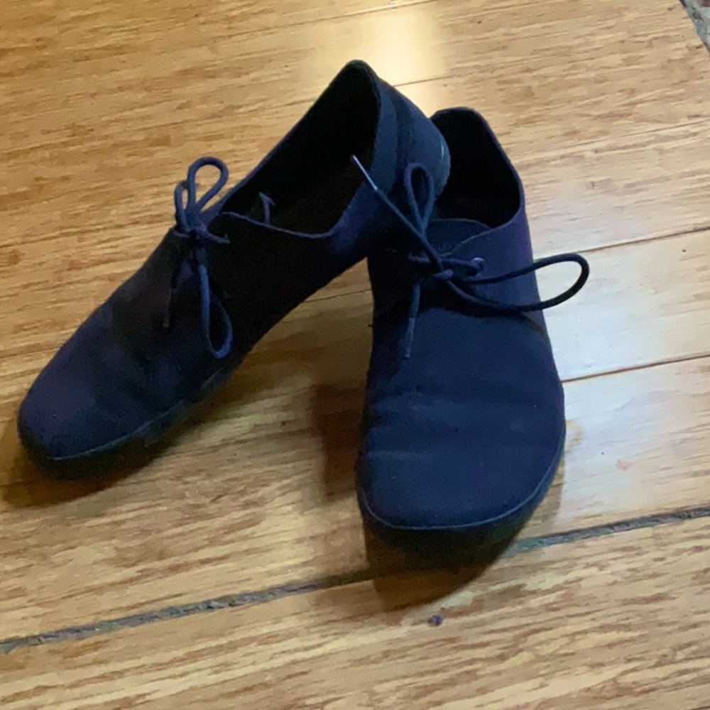 Blue suede (barefoot) shoes